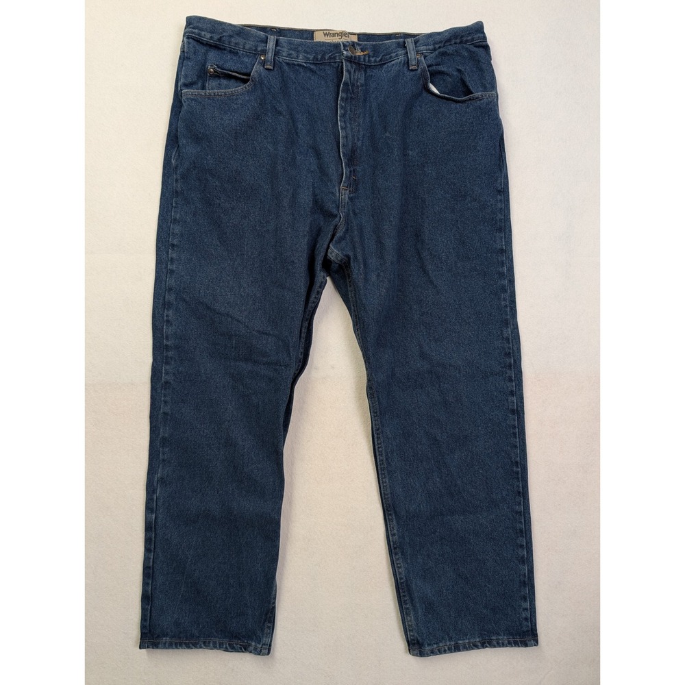 Wrangler Mens Jeans 42 x 32 Authentics Straight Leg Blue